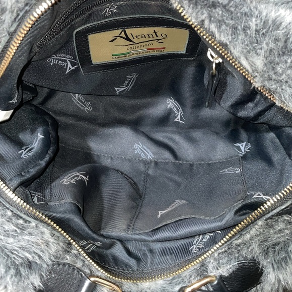 Aleanto Italy Faux Fur Satchel with Leather Handles - Picture 8 of 8